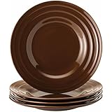 Rachael Ray Dinnerware Double Ridge 4-Piece Salad Plate Set