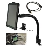 Chargercity Exclusive Custom Perfect Fit Apple iPad 2 18-Inch Aluminum Gooseneck Car Seat Floor Mount with Free 10' FT USB Extention Cable (Please note that this kit is customize for the Apple iPad 2 only)