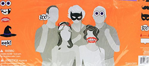 10 Piece Halloween Party Photo Booth Kit Funny Pictures Memories Dress-up Mask