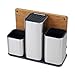 Joseph Joseph 95026 CounterStore Kitchen Utensil Holder Knife Block and Cutting Board Set, Stainless Steel