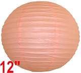 Peach Pink Chinese/Japanese Paper Lantern/Lamp 12 Diameter Just Artifacts Brand Peach Pink Chinese/Japanese Paper Lantern/Lamp 12 Diameter Just Artifacts Brand