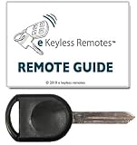 Mid 2001-2010 Ford Explorer Chipped Transponder Key With Free Do-It-Yourself Programming (Must Have Two Working Keys) and Free eKeylessRemotes Guide