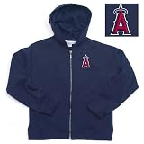 Los Angeles Angels MLB Girls Lucky Full Zip Hooded Jacket (Navy)