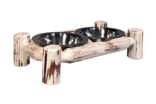 Montana WoodworksCollection Pet Feeder, Small, Clear Lacquer Finish