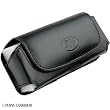 Black Horizontal Leather Pouch For LG VX10000 Voyager VX-10000 Phone Case Cover with Belt Clip Magnetic Closing