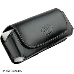 Black Horizontal Leather Pouch For LG VX10000 Voyager VX-10000 Phone Case Cover with Belt Clip Magnetic Closing