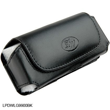 Black Horizontal Leather Pouch For LG enV VX-9900 VX9900 Phone Case Cover with Belt Clip Magnetic Closing
