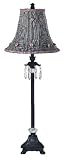 Black Crystal Dangle Large Lamp Base