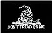 Gadsden Flag Black Embroidered Patch Don't Tread on Me Tea Party Iron-On American Military Emblem