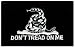 Gadsden Flag Black Embroidered Patch Don't Tread on Me Tea Party Iron-On American Military Emblem