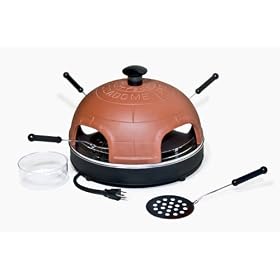 PizzaDome PD401 4-Person Portable Italian Brick Terra-Cotta Oven by PizzaDome