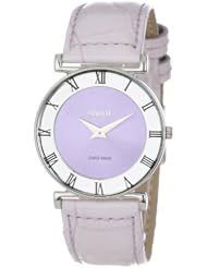 Jowissa Womens J2.018.M Roma Pastell Purple Sunray Dial Leather Watch
