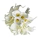 Oulii Artificial Flowers Nearly Natural Lily Bridal Wedding Bouquet-10pcs