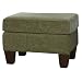Carolina Cottage Upholstered Jacquard Ottoman, Green