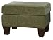 Carolina Cottage Upholstered Jacquard Ottoman, Green