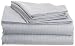 Divatex 75 GSM Embossed Stripe Microfiber Twin Sheet Set, Silver Grey
