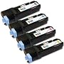 Xerox Phaser 6130 Set of 4 Compatible Laser Toner Cartridges: 1 each of Black 106R01281, Cyan 106R01278, Magenta 106R01279, Yellow 106R01280 by LD Products