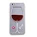 Case for Iphone 6 Plus,Fifine Iphone 6 Plus Case,case for Iphone 6 Plus ,Hard Case for Iphone 6 Plus, Fashion Creative 3d Design Flowing Liquid Red Wine Glass Red Lip High Heels Clear Back Hard Case Cover for Apple Iphone 6 Plus with 5.5 Inch-119