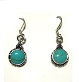 Southwest Sterling Silver and Turquoise Dangle Earrings