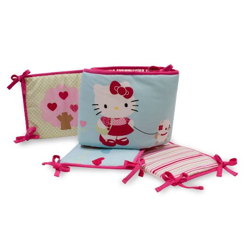 Bedtime Originals Hello Kitty and Puppy Bumper