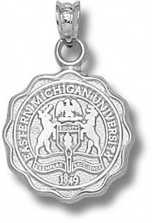 Eastern Michigan Eagles Solid Sterling Silver Seal Pendant
