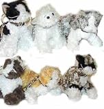 Cat Plush Keychains That Meow Sound, Set of 6