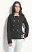 TOM TAILOR DENIM Schwarze Jersey-Jacke im Military-Look