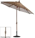 Outdoor Living : 11' Auto-tilt Umbrella Champagne Berringer Choco