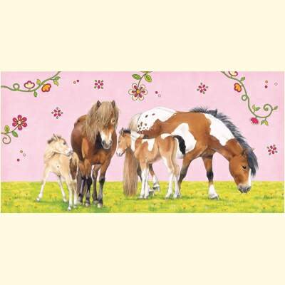 Die Spiegelburg 93683 Pferdefreunde Badetuch Pferdefreunde (rosa) ca. 75x150cm)