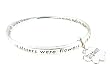 Bracelet - B164 - Sister Prayer - Bangle Style Engraved With ~ If Sisters Were Flowers, I'd Still Pick You. I'd Let the Sun Shine So You'd Never Be Blue. I'd Show the World How Beautifully You Grew, With Bright Bold Colors and Strength Through and Through + Sisters Flower Charm ~ Silver Tone Metal