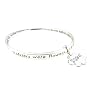 Bracelet - B164 - Sister Prayer - Bangle Style Engraved With ~ If Sisters Were Flowers, I'd Still Pick You. I'd Let the Sun Shine So You'd Never Be Blue. I'd Show the World How Beautifully You Grew, With Bright Bold Colors and Strength Through and Through + Sisters Flower Charm ~ Silver Tone Metal