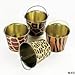12 Mini Safari Wild Animal Print Tin Pails