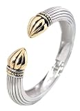 Silver Tone & Gold Tone Steampunk Goth Cuff Bracelet