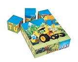from Born to Play Dan Jam Bob The Builder 12 Wooden Learning Blocks Model DJ04