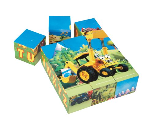 Childrens Toyshop  Toys : Dan Jam Bob The Builder 12 Wooden Learning Blocks