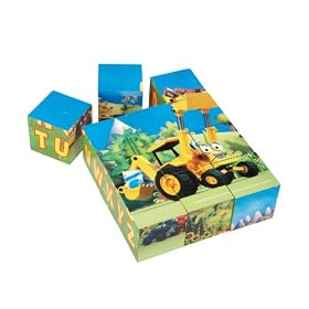 Dan Jam Bob The Builder 12 Wooden Learning Blocks