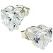 2.50 TCW Heart Shaped CZ Stud -925 Sterling Silver Earrings