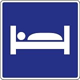 Street & Traffic Sign Wall Decals - Blue Hotel, Motel Sign