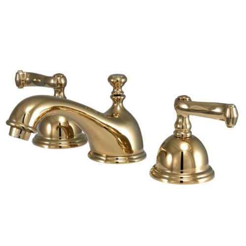 Kingston Brass KS3962FL Royale Widespread Lavatory Faucet, Polished Brass (Not CA/VT Compliant)