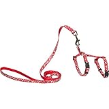 UPC 800443186237 product image for Petco Nylon Reflective Dots Harness and Leash in Red | upcitemdb.com
