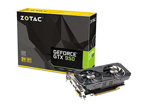 ZOTAC GeForce GTX 950 OC 2GB 128-Bit GDDR5 PCI Express 3.0 HDMI DVI DisplayPort Graphics Card (ZT-90602-10M)