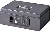 PLUS 電子ロック手提金庫 FL型 ダークグレー Sサイズ CB-030FL DGY 12-845の画像