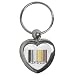 Heart Key Chain of Gay Certified Bear Bar Code (Pride Rainbow Flag, Lesbian, Transexu...