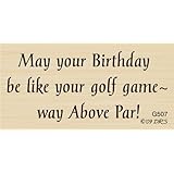 Above Par Birthday Greeting Rubber Stamp By DRS Designs