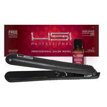 HSI Professional Salon Model Ceramic Ionic Flat Iron Hair Straightener, 1 inch