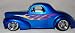 1941 Blue Willys Coupe Street Rod With Flames 1:18 Dies Cast
