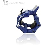 Muscle Blox Pair of 2" Olympic Barbell Lock for Professional Gymmers with Quick Release Secure Snap Latch For 2-Inch Diameter Size Olympic Bars Set Of 2 Clamps