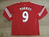 08-09 LIVERPOOL HOME LONG SLEEVES TORRES JERSEY + FREE SHORT (SIZE L)