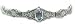 Sterling Art Deco Blue Topaz and Diamond Filigree Bracelet