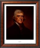 Thomas Jefferson Framed Art Poster Print by Rembrandt Peale, 20x24